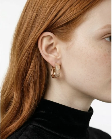 Pendientes Bruma oro rosa