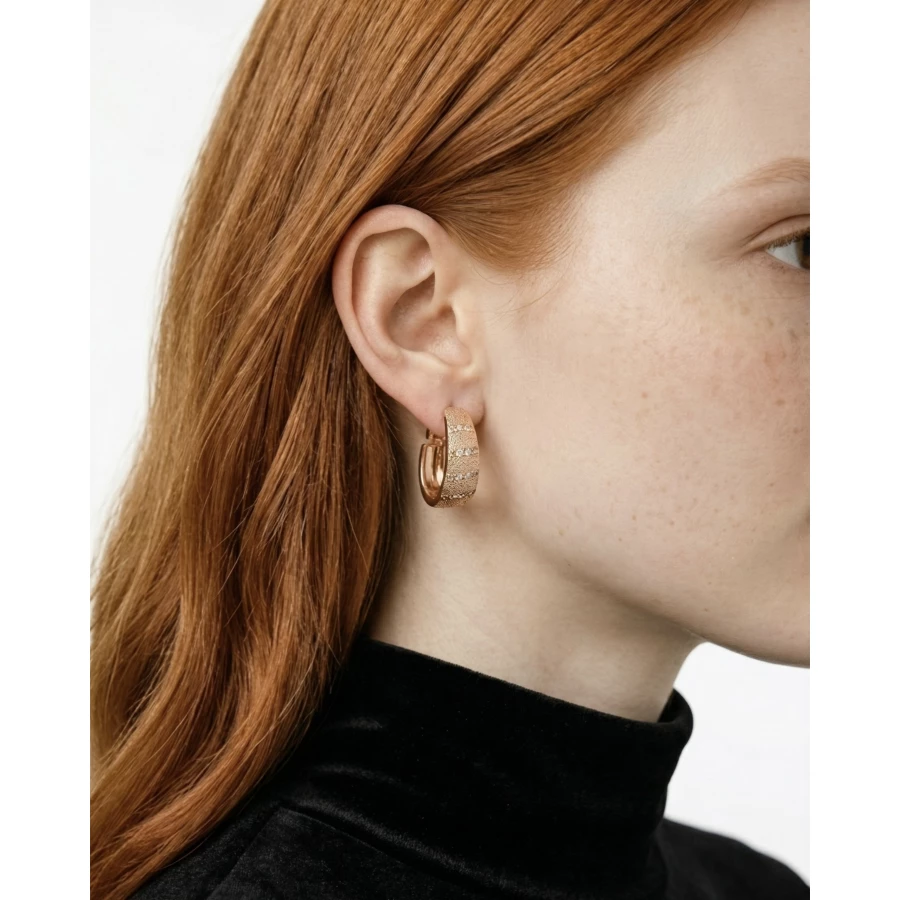 Pendientes Bruma oro rosa