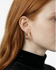 Pendientes Bruma oro rosa