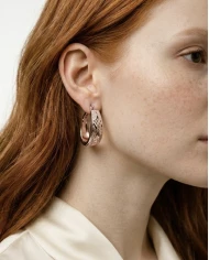 Pendientes Bruma oro rosa