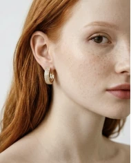 Pendientes Ámbaria oro rosa