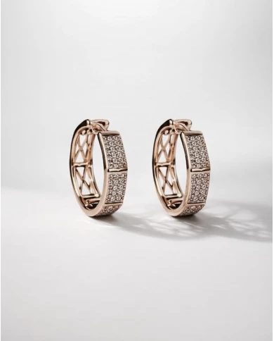 Pendientes Zafira oro rosa