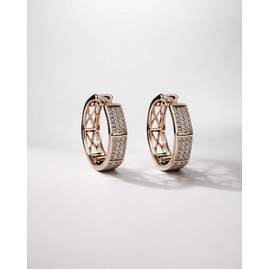 Pendientes Zafira oro rosa