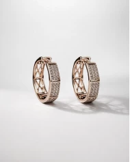 Pendientes Zafira oro rosa