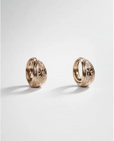 Pendientes Lumina oro rosa