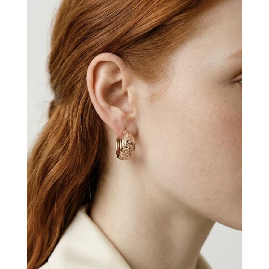 Pendientes Lumina oro rosa