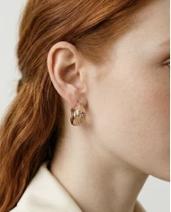 Pendientes Lumina oro rosa