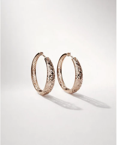 Pendientes Ámbaria oro rosa