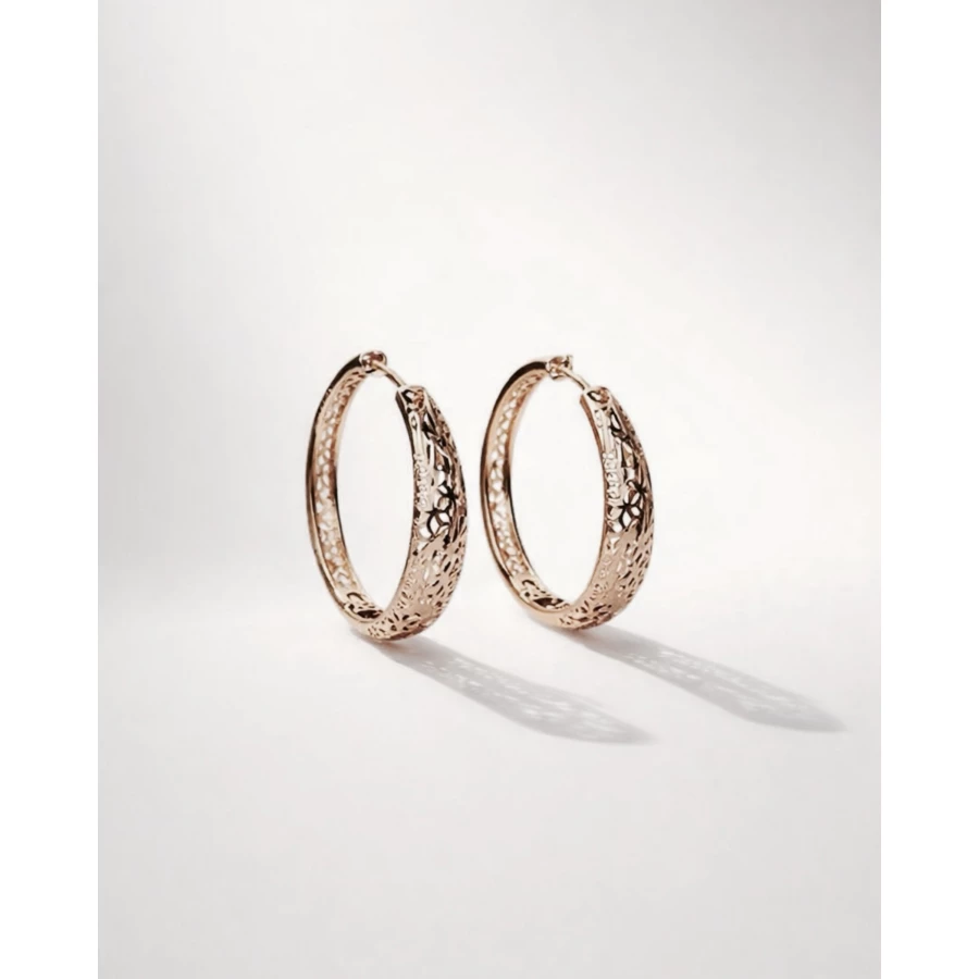 Pendientes Ámbaria oro rosa