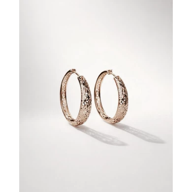 Pendientes Ámbaria oro rosa