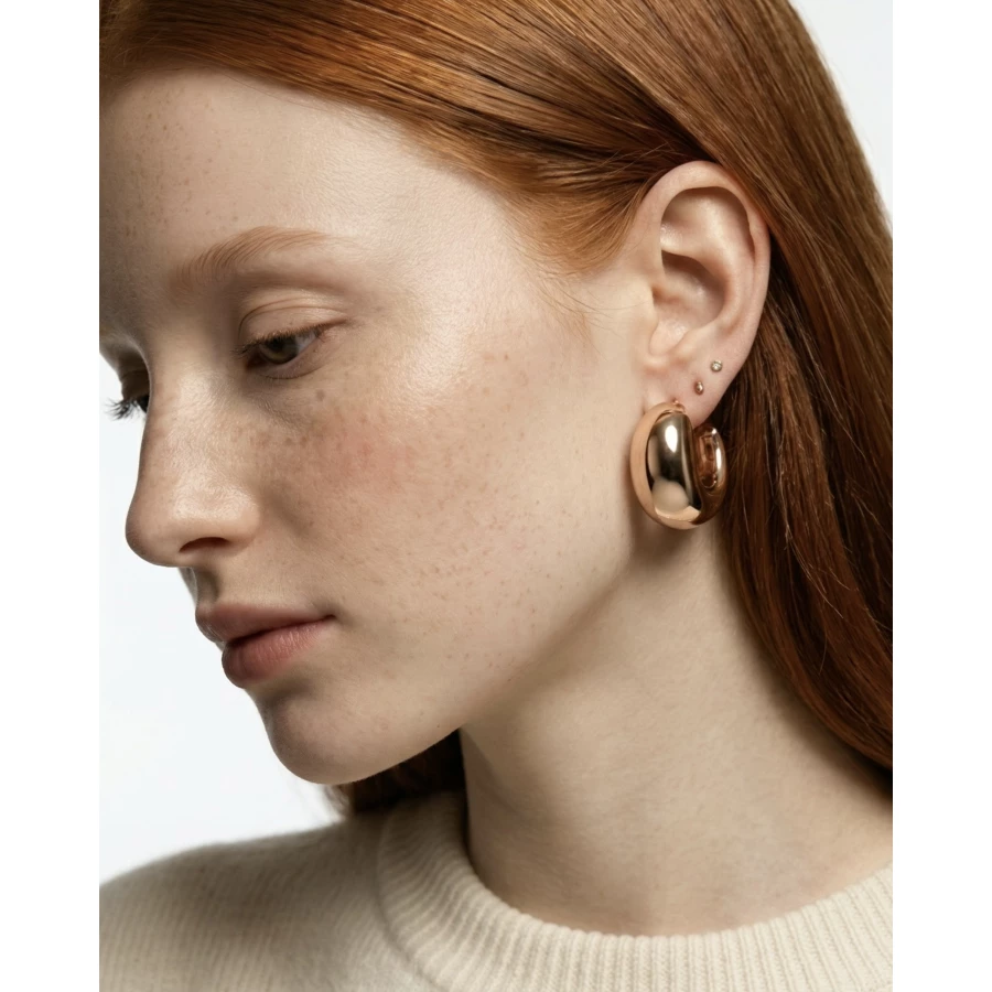 Pendientes Celestia oro rosa