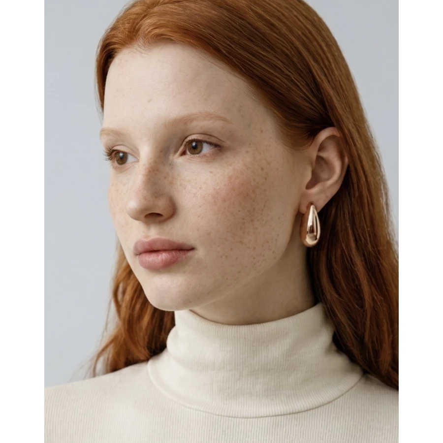 Pendientes Oila oro rosa