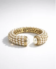 Brazalete Dafne blanco — pureza y brillo en una pieza única