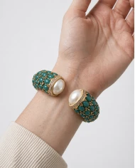 Brazalete Dafne turquesa — el toque de color que transforma tu look