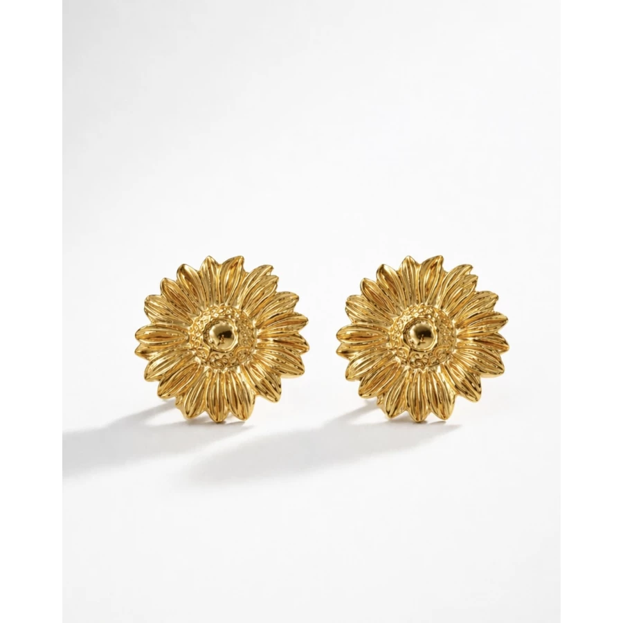 Pendientes Girasol — luz dorada que realza tu estilo con frescura y carácter