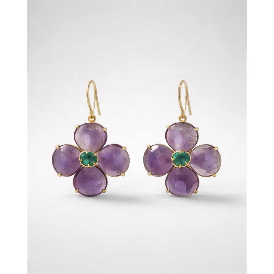Pendientes Liria lilas — equilibrio entre color y elegancia.