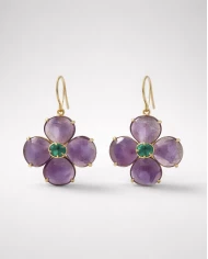 Pendientes Liria lilas — equilibrio entre color y elegancia.