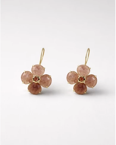 Pendientes Liria nude — suavidad rosada con un brillo que enamora