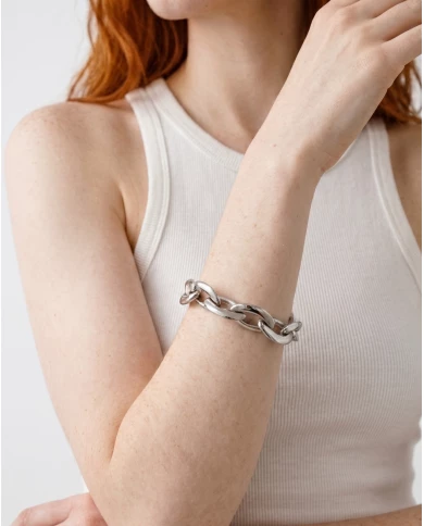 Brazalete Thalía plateado