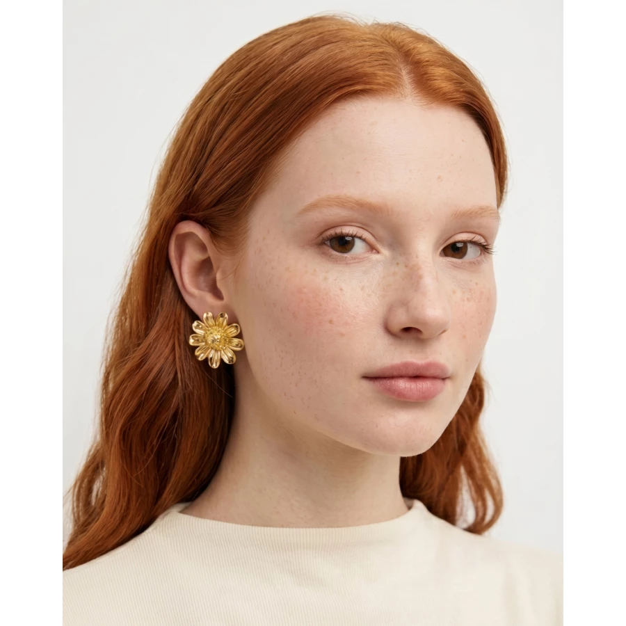 Pendientes Margarita — frescura dorada que ilumina con delicadeza natural