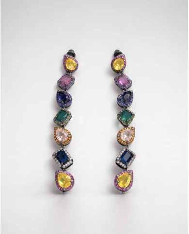 Pendientes Indira multicolor — color y luz en cada movimiento