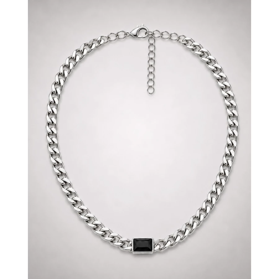 Cadena Hugo caballero — carácter minimalista con fuerza masculina