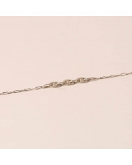 Pulsera plata circonitas blancas