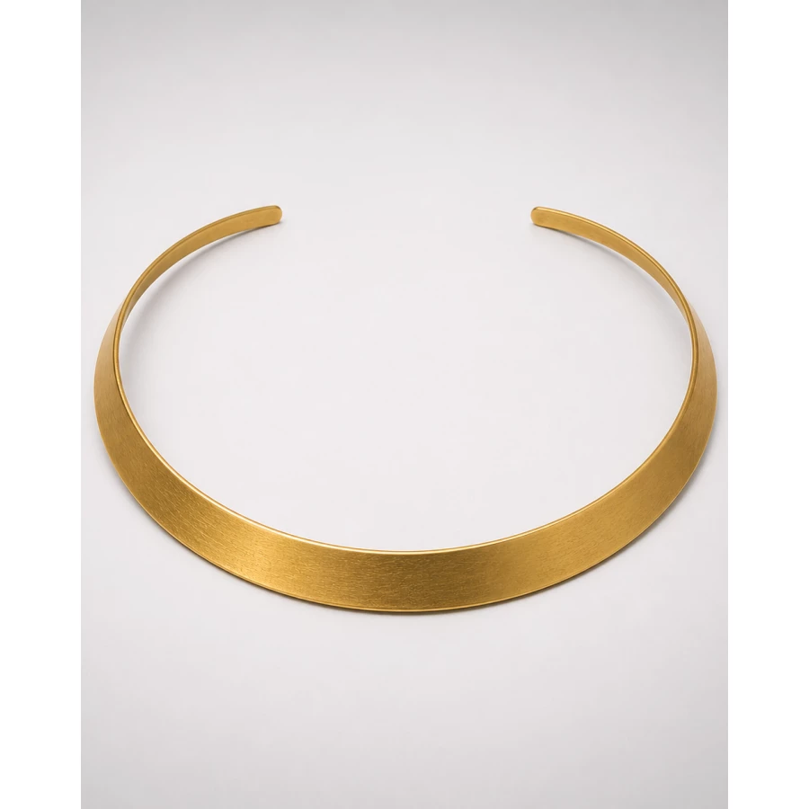 Choker Selene — elegancia minimalista en dorado mate