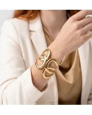 Pulsera Plata Bañado Oro - Mama