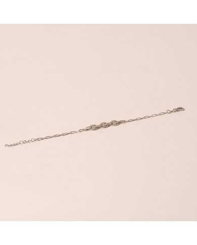 Pulsera plata circonitas blancas