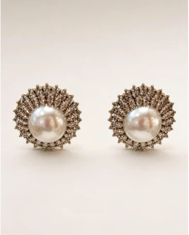 Pendientes Alba Perla — elegancia clásica con brillo sofisticado