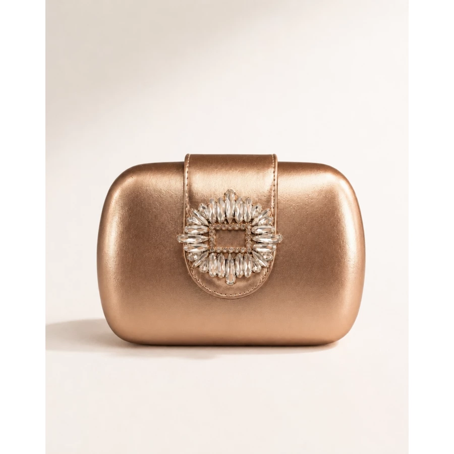 Bolso Gala Rosé — brillo sofisticado con detalle de pedrería