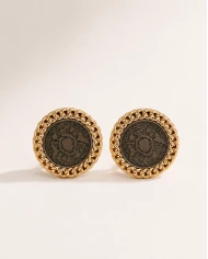 Pendientes Coin Vintage Gold — diseño de moneda con inspiración clásica