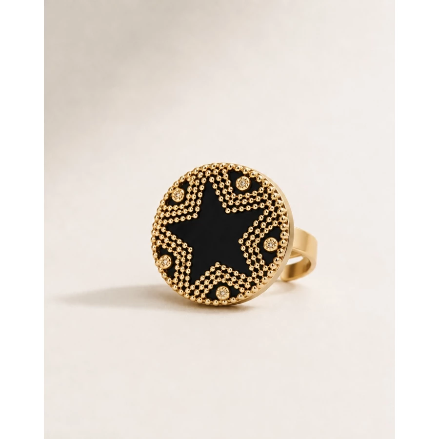 Anillo Black Star — diseño estelar con acabado elegante Anillo Black Star — diseño estelar con acabado elegante