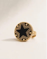 Anillo Black Star — diseño estelar con acabado elegante Anillo Black Star — diseño estelar con acabado elegante