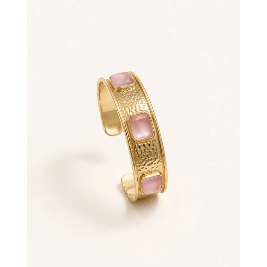 Brazalete Rosalie — delicadeza y luminosidad en tonos rosa.