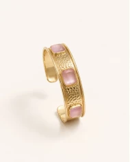 Brazalete Rosalie — delicadeza y luminosidad en tonos rosa.