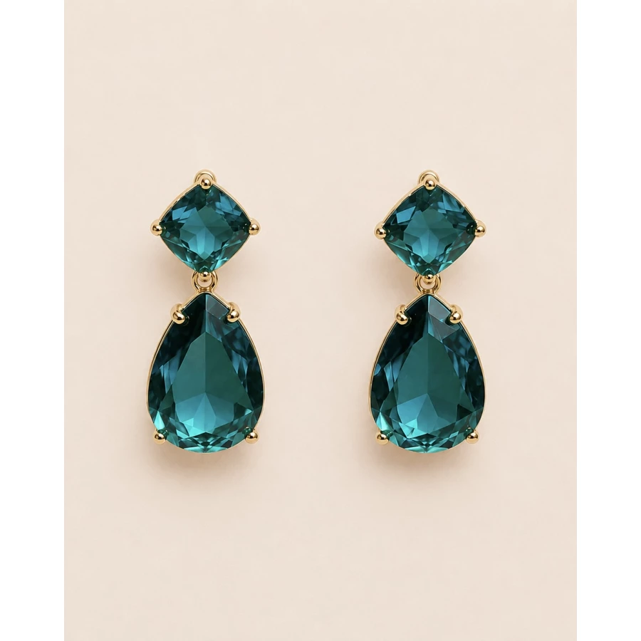 Pendientes Esmeralda Royale — el brillo del color que transforma cualquier look Pendientes Esmeralda Royale — el brillo del color que transforma cualquier look