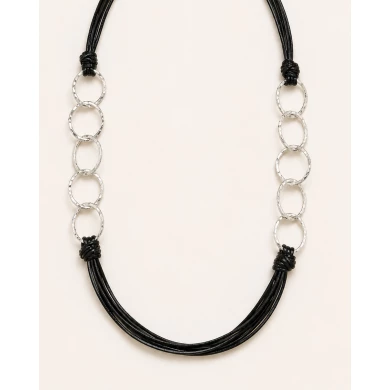 Collar Ébano Plata — contraste, textura y personalidad en una sola pieza