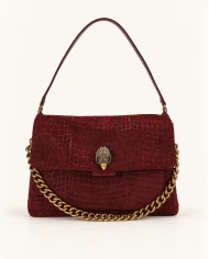 Bolso Kurt Geiger Celia Extra Large Shoulder Bag — Elegancia intensa en ante color vino