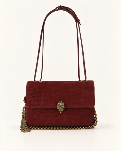 Bolso Kurt Geiger Celia Flap Shoulder Bag — Sofisticación y carácter en color vino