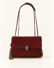 Bolso Kurt Geiger Celia Flap Shoulder Bag — Sofisticación y carácter en color vino