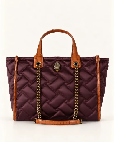Bolso Kurt Geiger Hoxton Shopper — Volumen y sofisticación en color vino