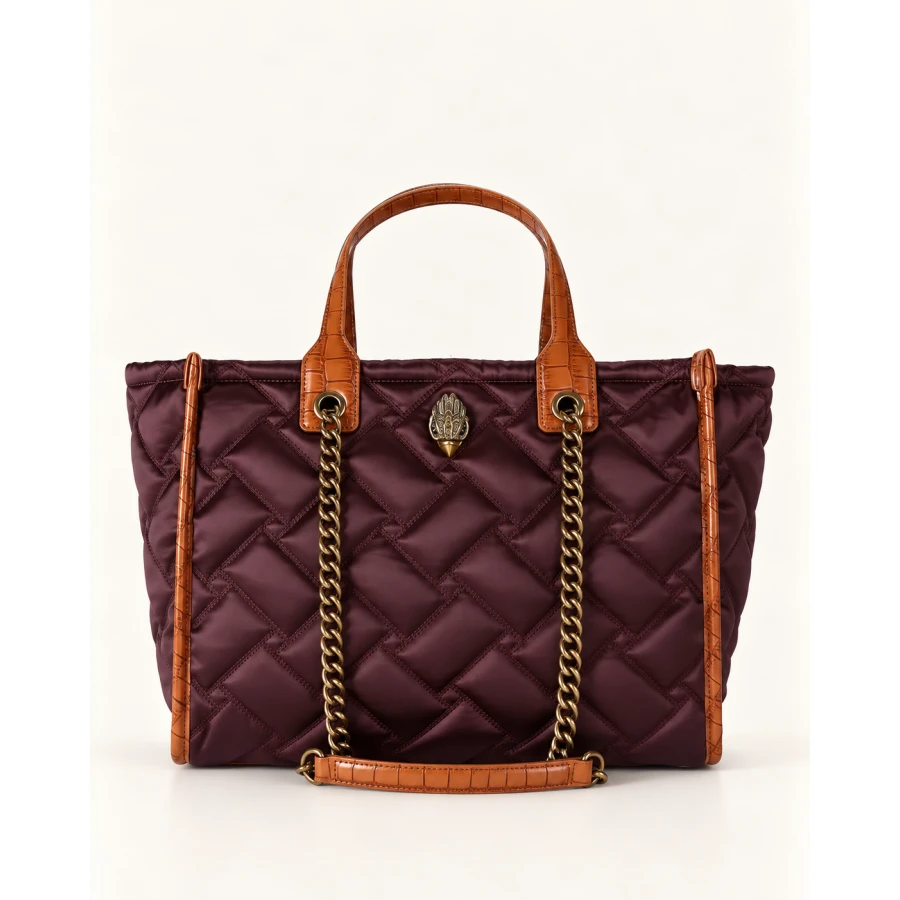 Bolso Kurt Geiger Hoxton Shopper — Volumen y sofisticación en color vino