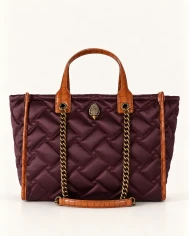 Bolso Kurt Geiger Hoxton Shopper — Volumen y sofisticación en color vino