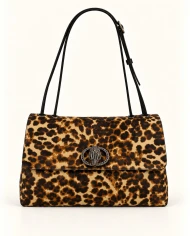 Bolso Kurt Geiger Chelsea Large Slouch Flap Bag Leopard — Elegancia salvaje con carácter
