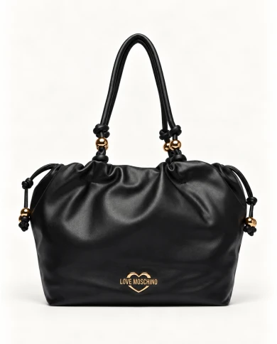 Bolso Love Moschino Black Love Grande — amplitud y estilo en negro.