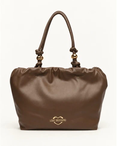Bolso Love Moschino Brown Love Grande — calidez y estilo para cada día.