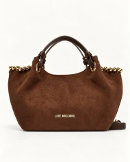 Bolso Love Moschino Manhattan Chocolate — carácter y elegancia en ante.