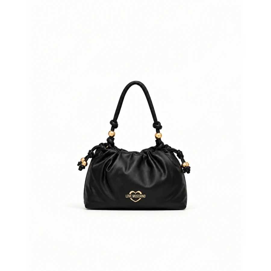 Bolso Love Moschino Black Love — un básico negro con detalles dorados que enamora.